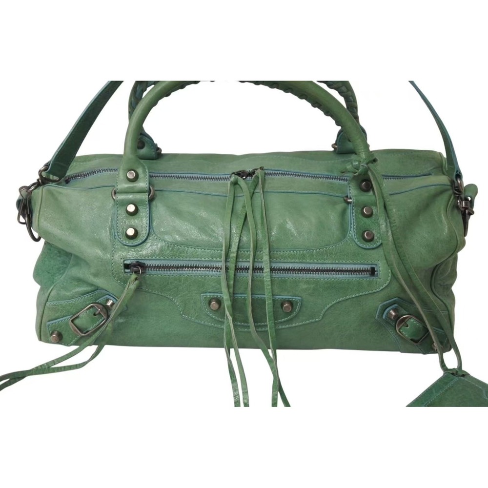 Balenciaga The Lambskin Handbag Green Twiggy - Picture 3 of 8
